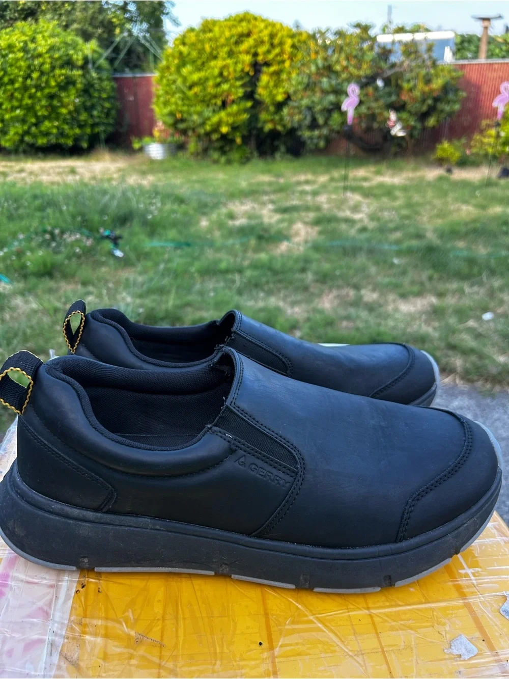 Gerry Moc II Men's Black Slip-On Work Waterproof Shoes Size 12